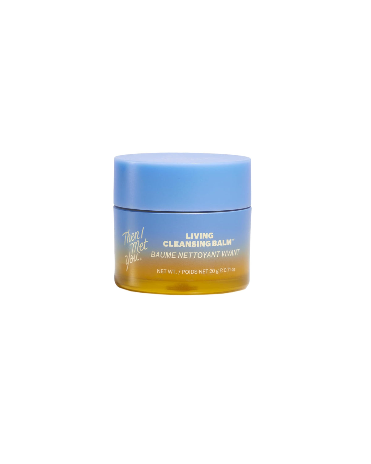 Then I Met You Living Cleansing Balm bomba desmaquillante para maquillaje resistente y protector solar.