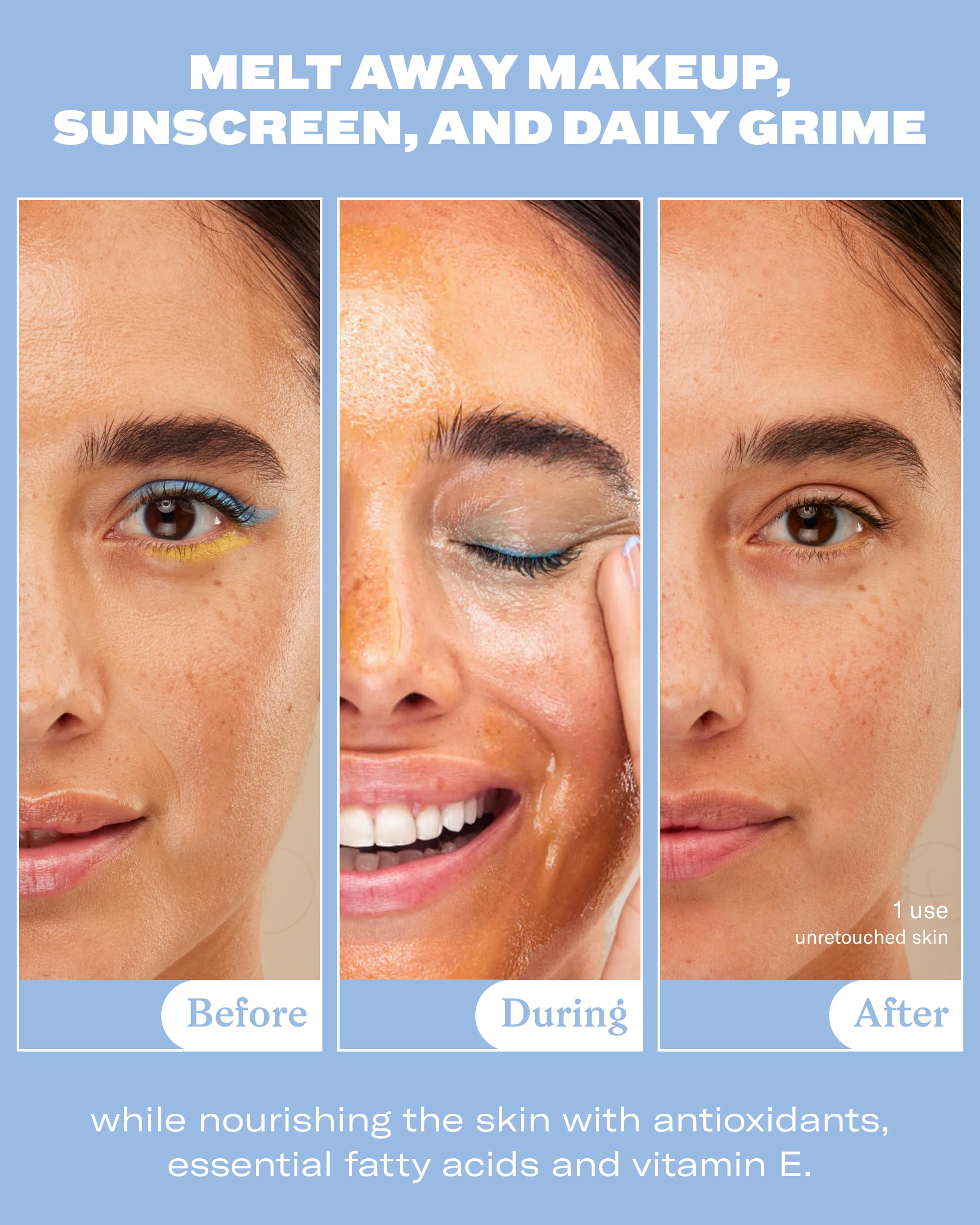 Then I Met You Living Cleansing Balm massage on face with water emulsifies effectively.