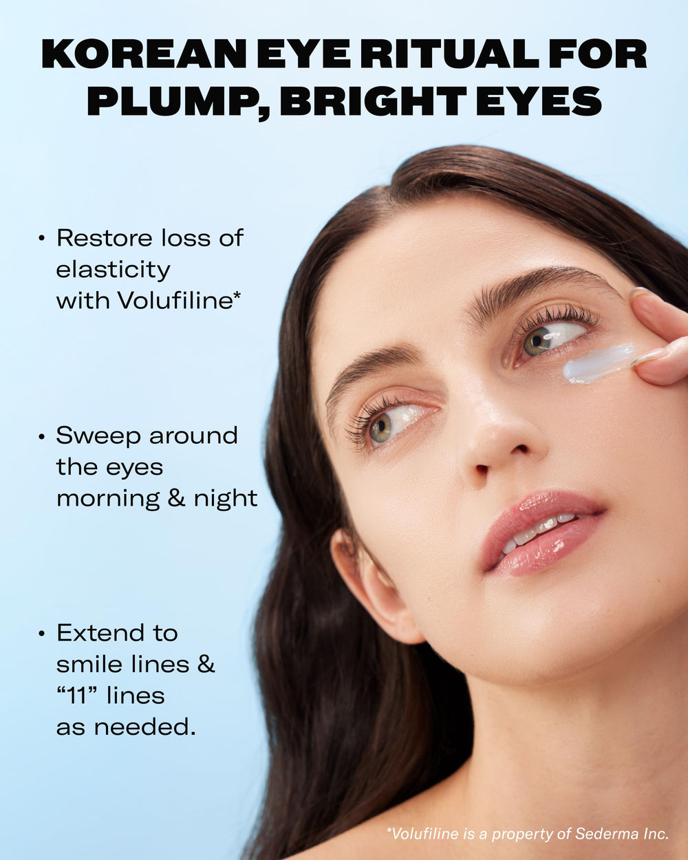 Then I Met You snail mucin eye cream bottle highlighting Volufiline and caffeine ingredients.
