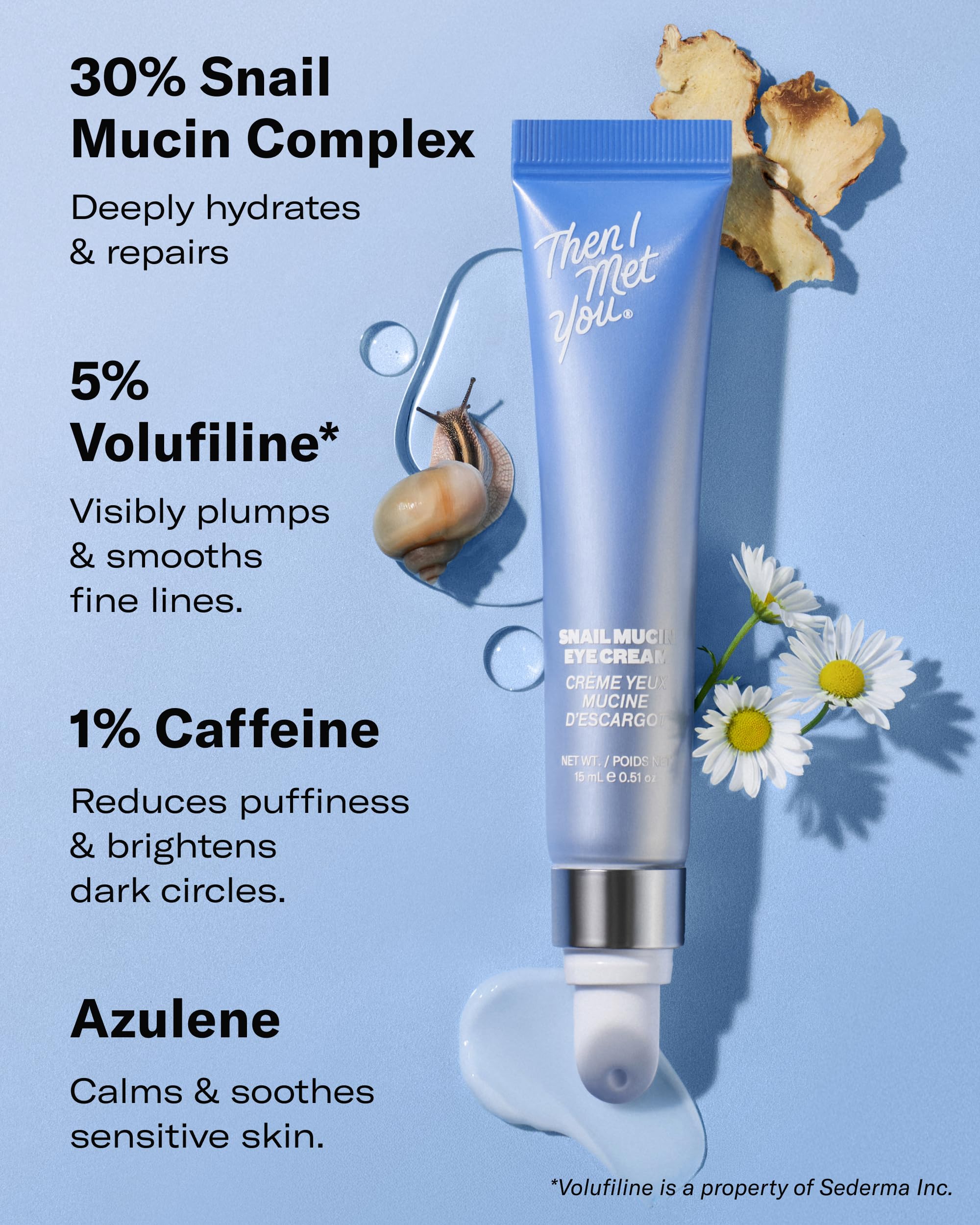 Then I Met You snail mucin eye cream brightening under-eye area for dark circles.