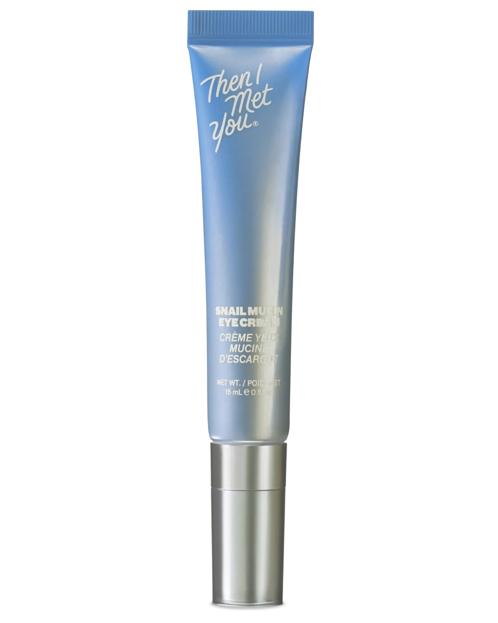 Then I Met You snail mucin eye cream jar closeup for rich under-eye hydration.