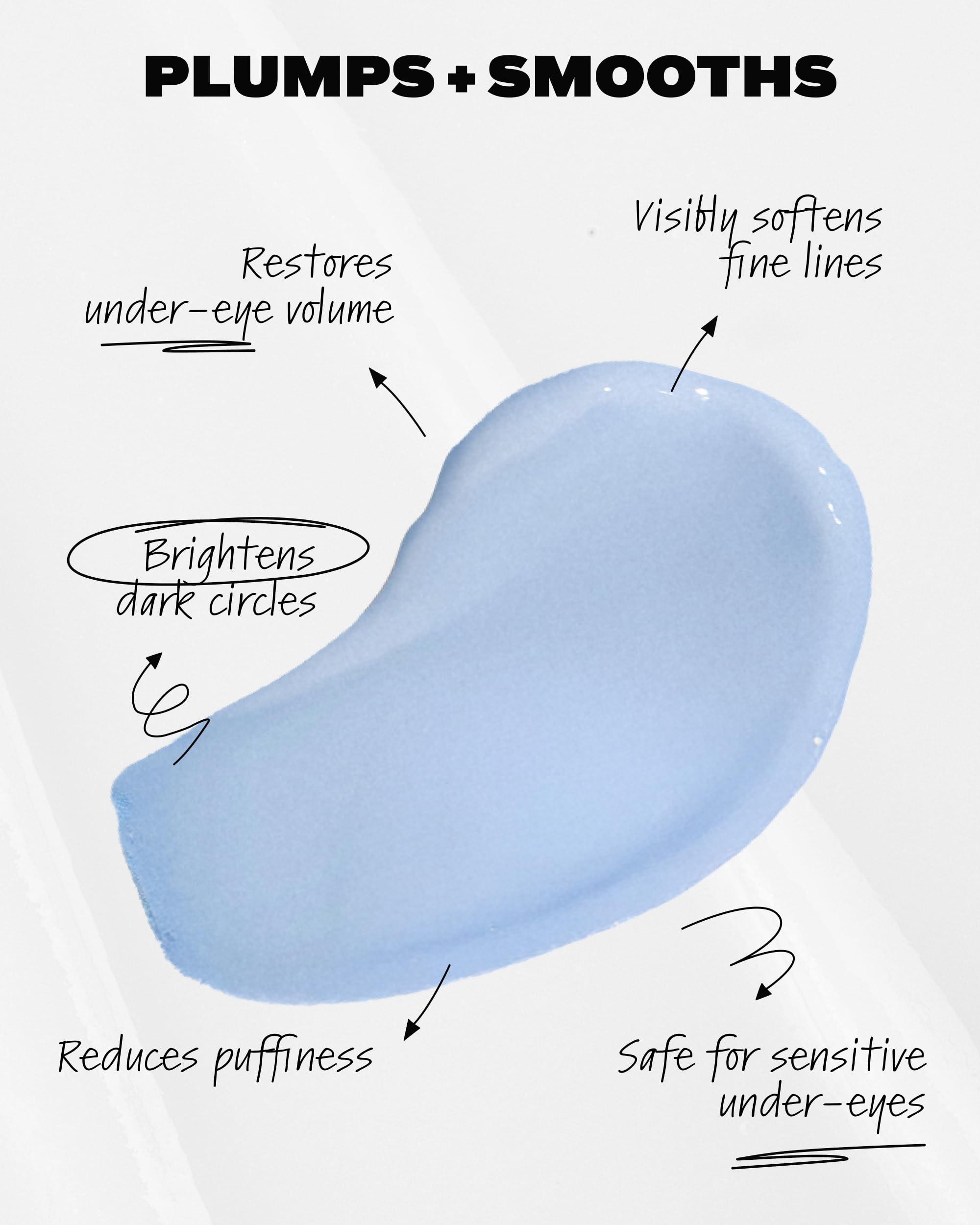 Then I Met You snail mucin eye cream texture swirls showing creamy formula.