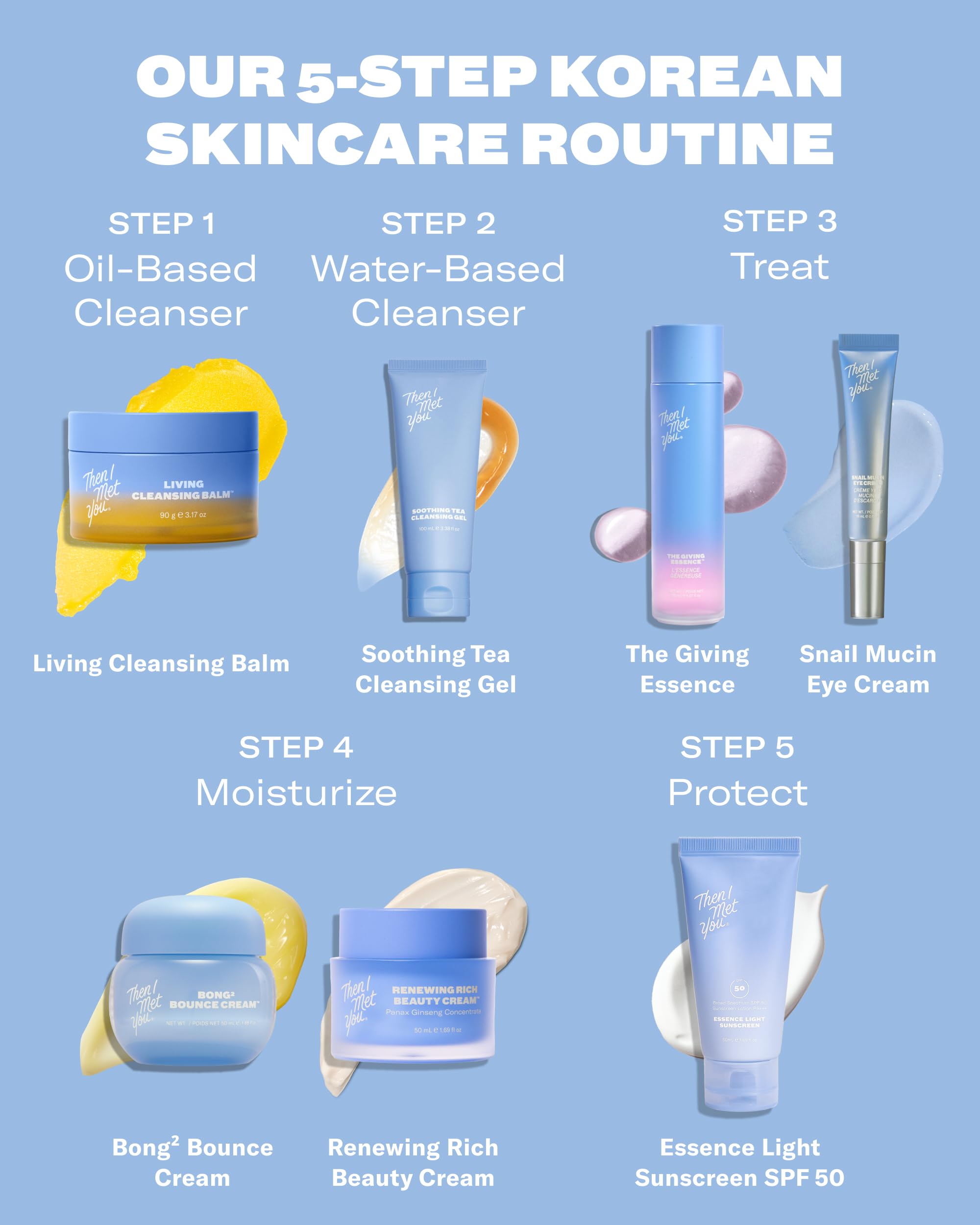Then I Met You The Giving Essence packaging display highlights vegan formula
