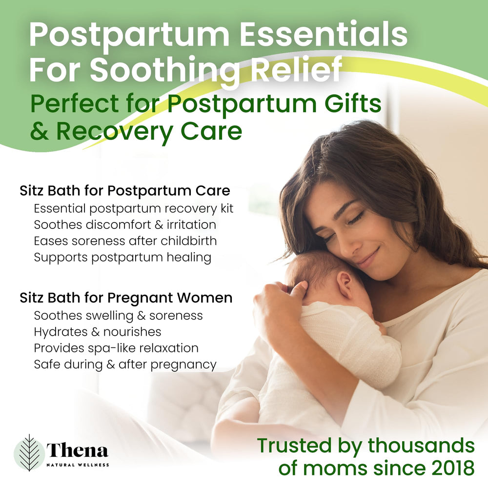 THENA lavender and grapefruit essential oils provide calming aroma during postpartum care