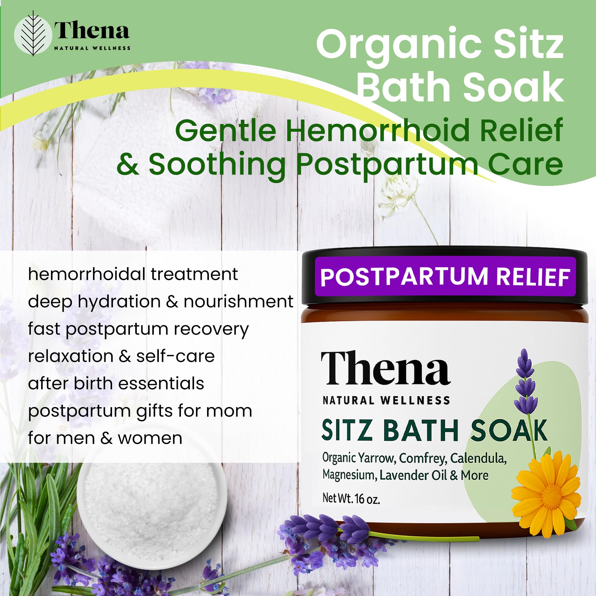 THENA herbal botanicals calendula and yarrow support recovery after labor