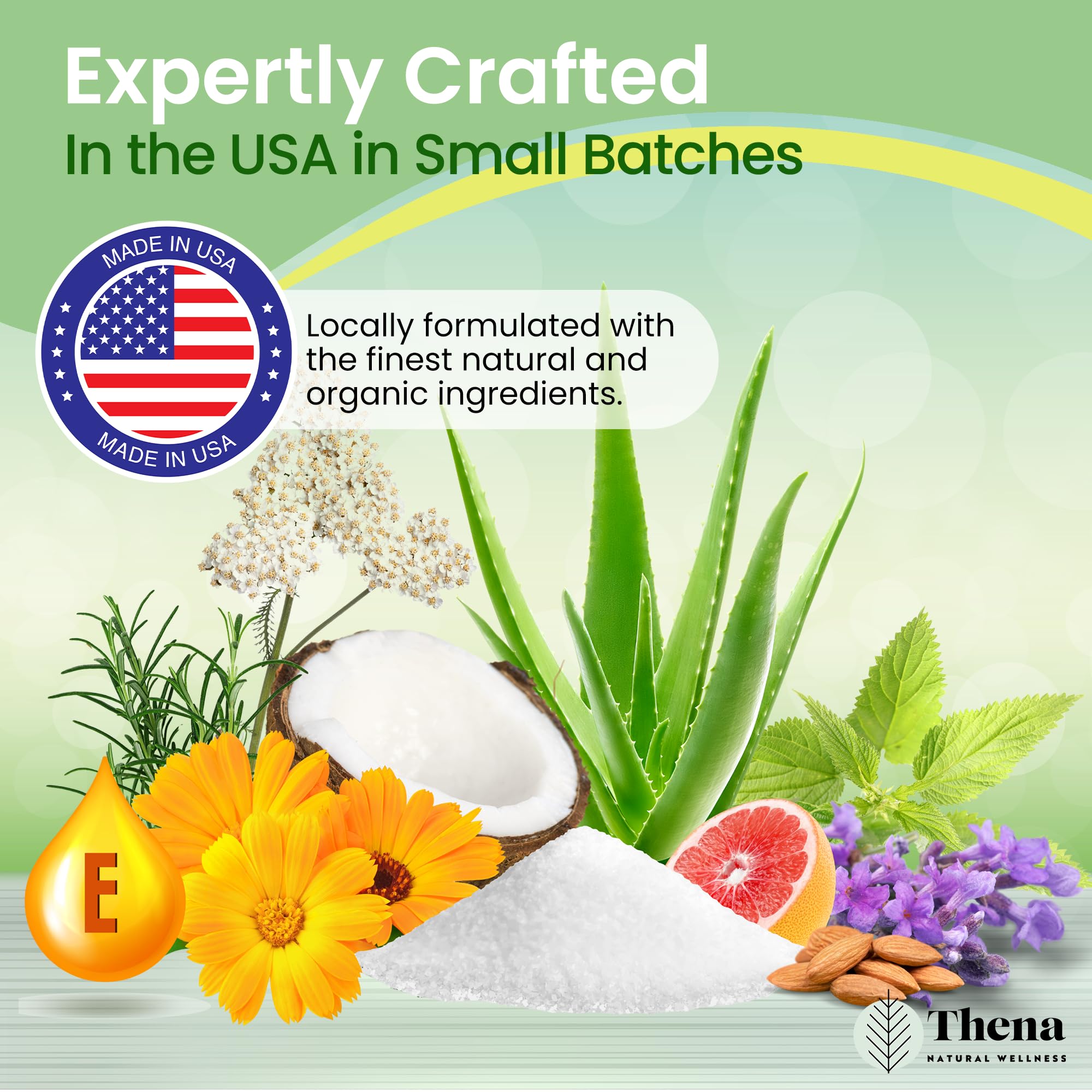 THENA Natural Wellness lavender epsom salt soak for relaxing bathroom spa moments