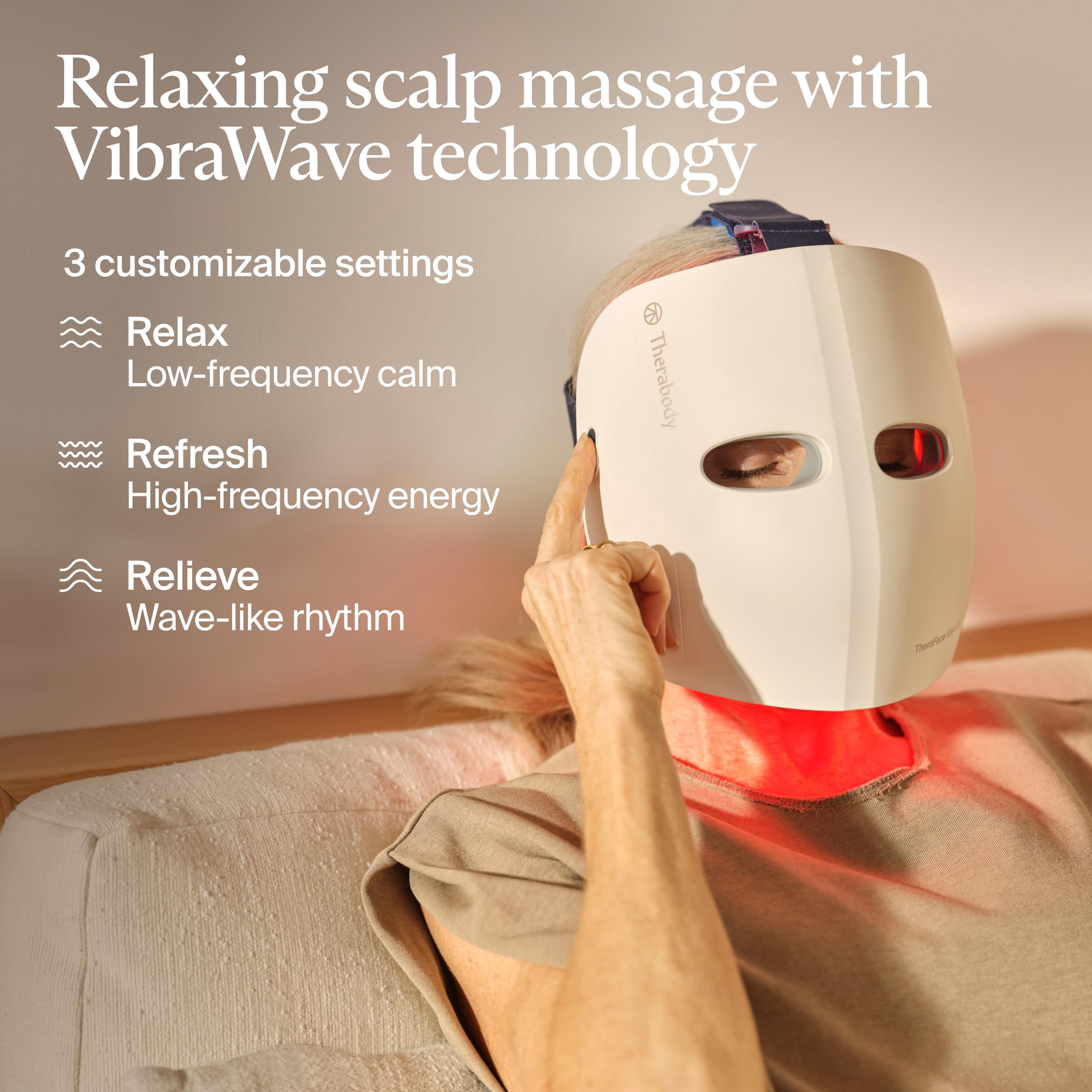 TheraFace Glo breathable fit for comfortable sessions