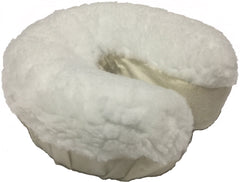 Therapist's Choice fleece face cover closeup showing plush softness for client comfort.