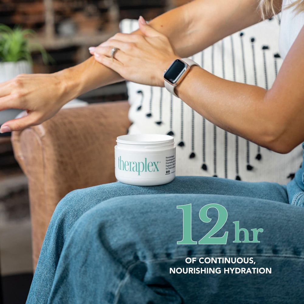 Theraplex Emollient recomendada por dermatólogos para piel extremadamente seca.