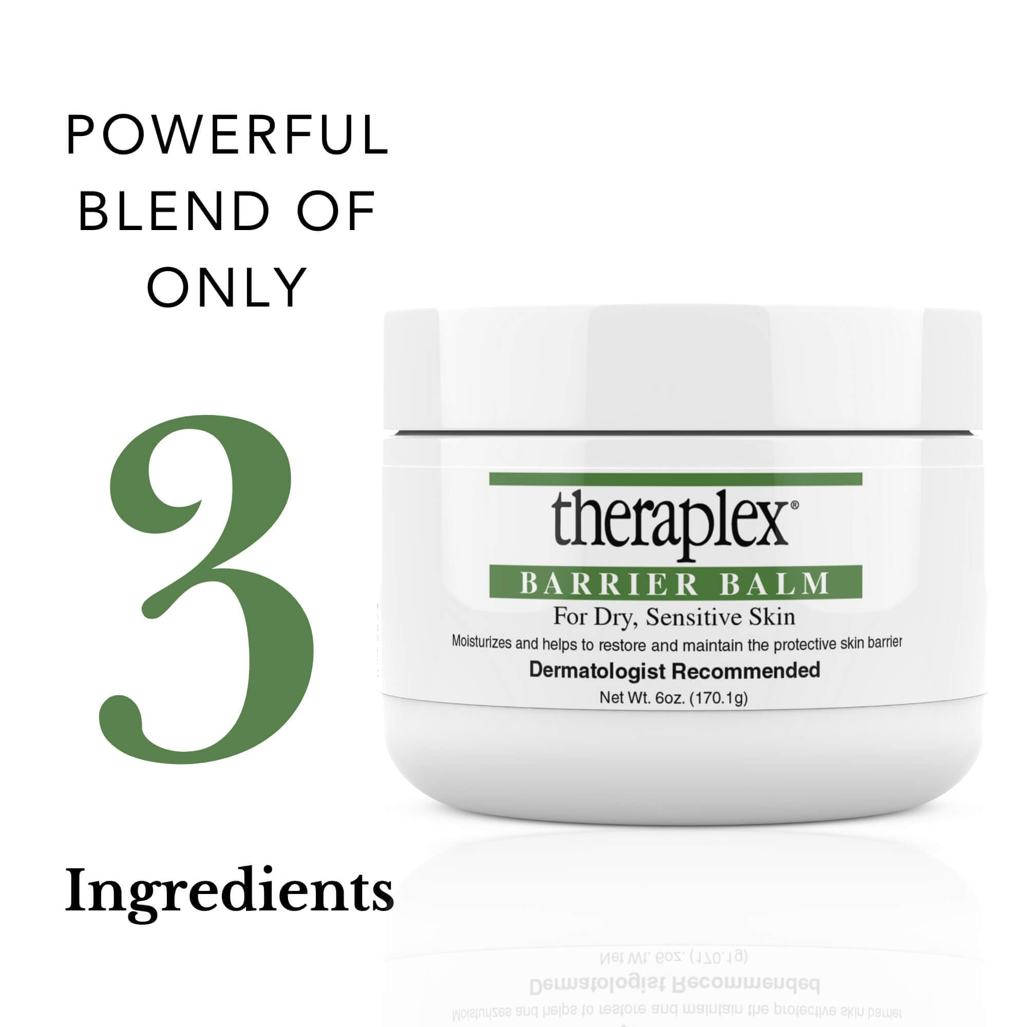 Dermatologist-recommended Theraplex balm box with clear label.