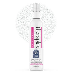 Theraplex Loción Clara Spray envase 8oz, aplicación diaria para sellar humedad tras la ducha.