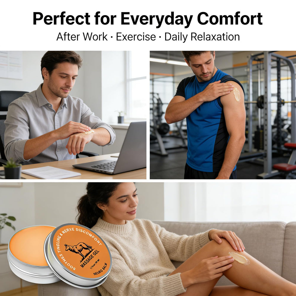 Therawolf Balm massage application demonstrates easy, comfortable daily use.