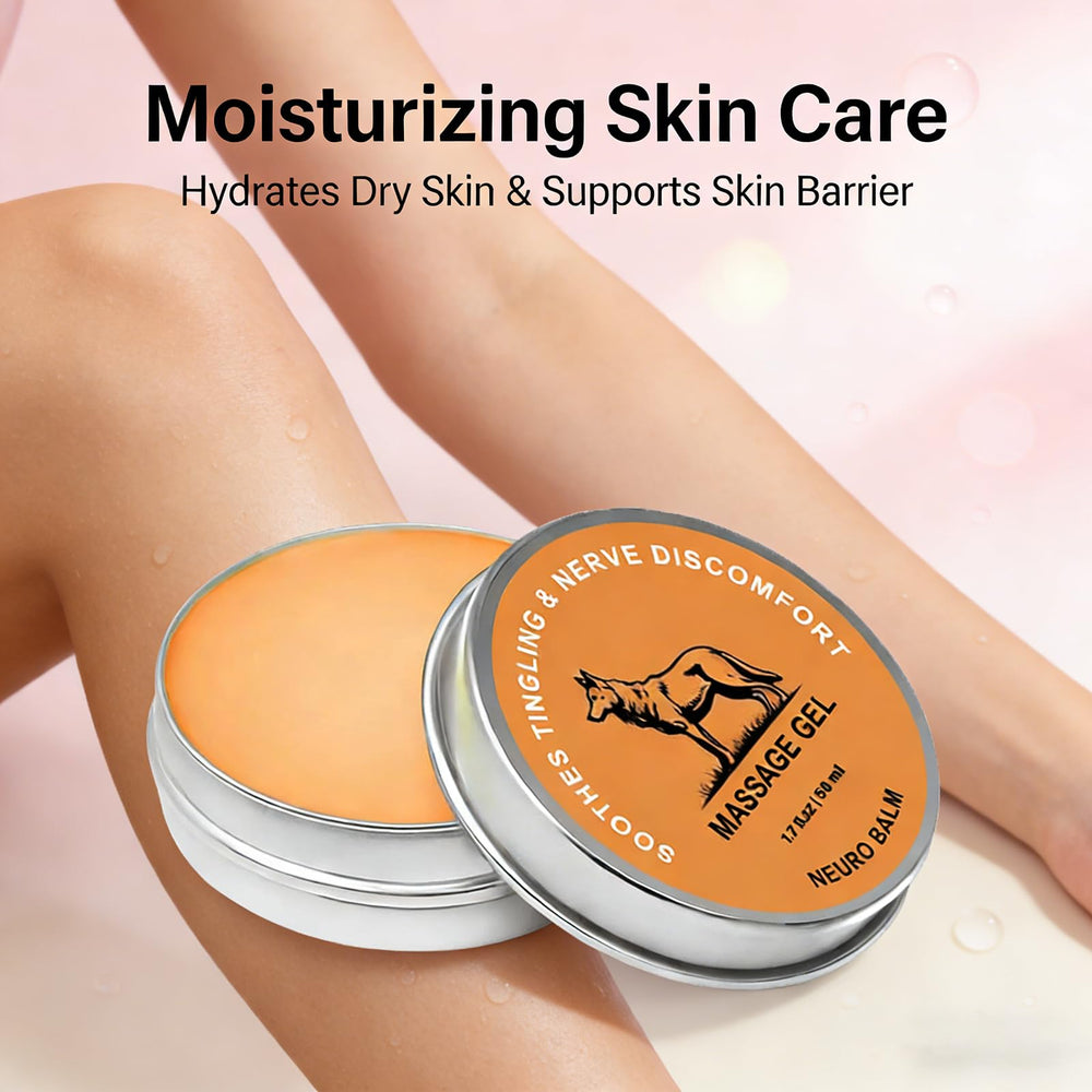 Therawolf Balm menthol swirl showcases refreshing, soothing application.