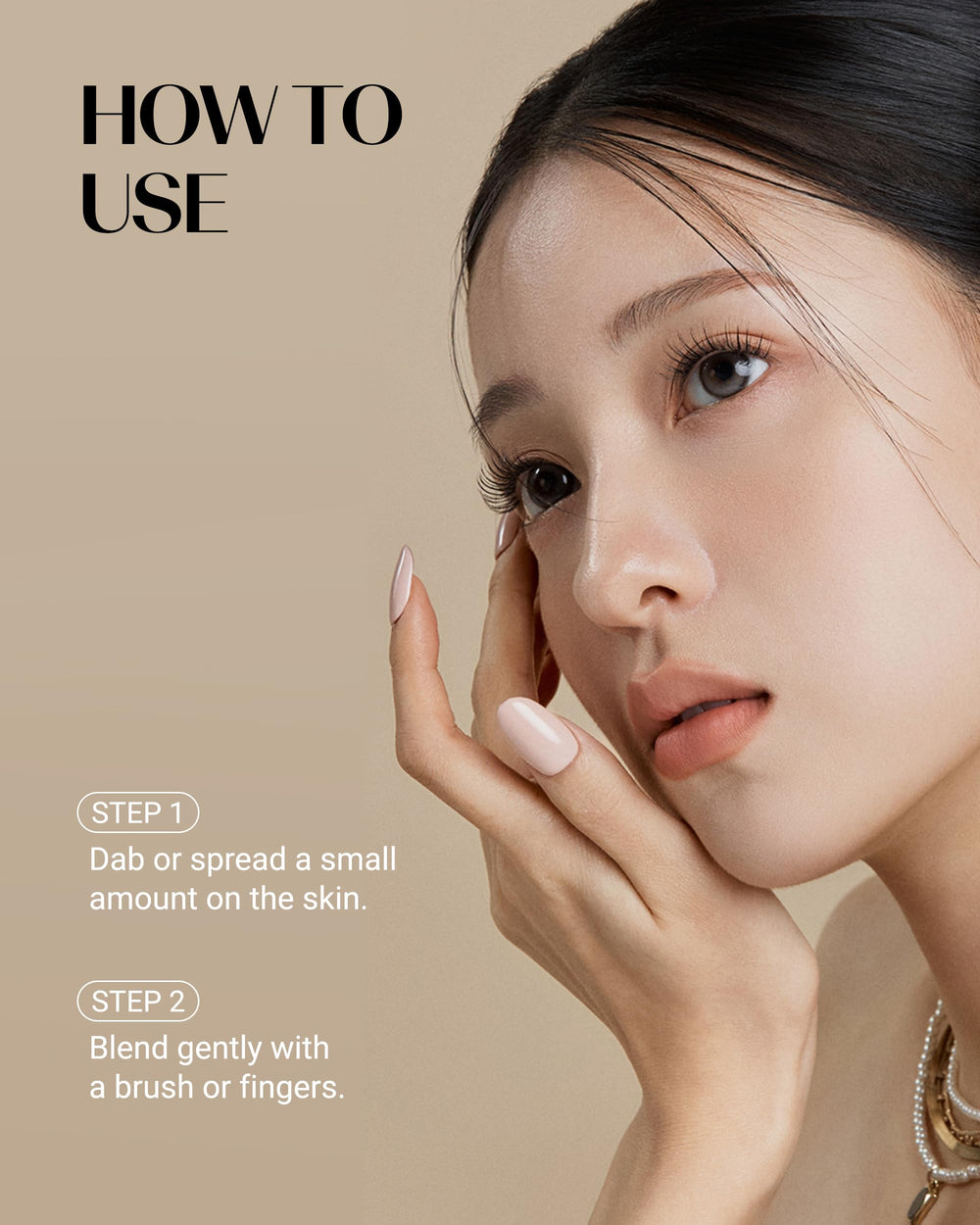 THESAEM concealer being applied for precise blending and spot coverage.