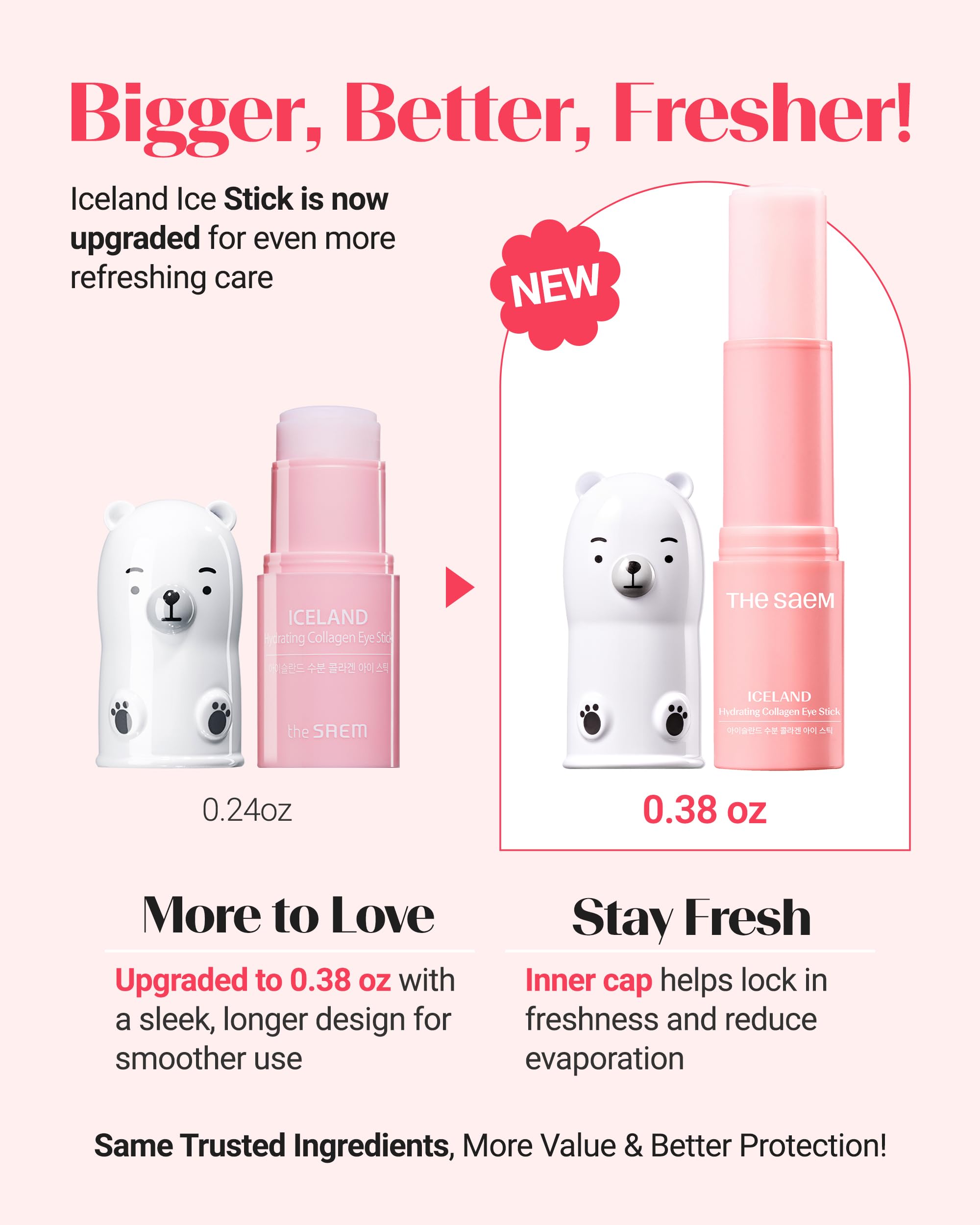 THESAEM Iceland barrita ojos aplicación suave para uso diario