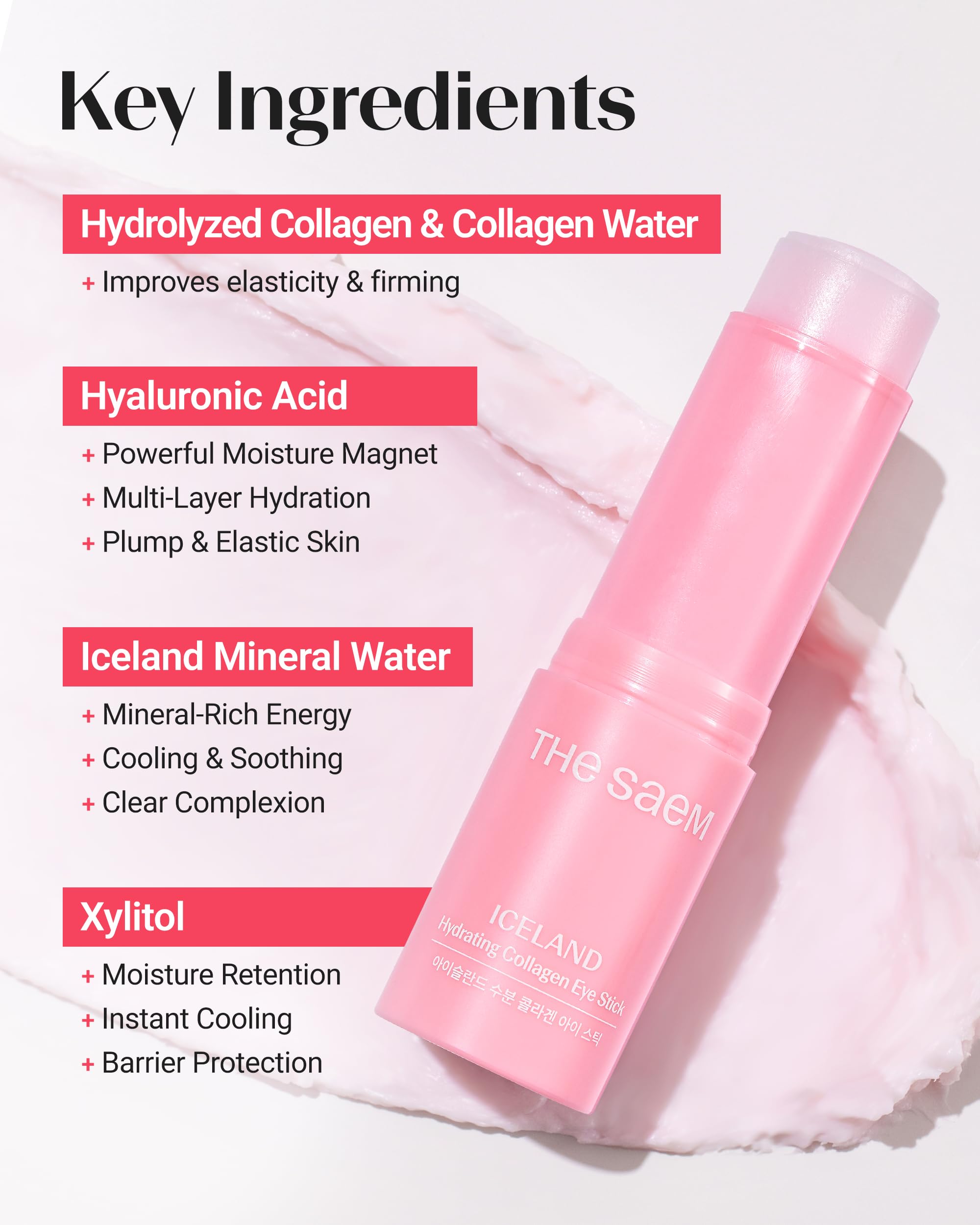 THESAEM Iceland barrita ojos colágeno 6 tipos refuerza elasticidad
