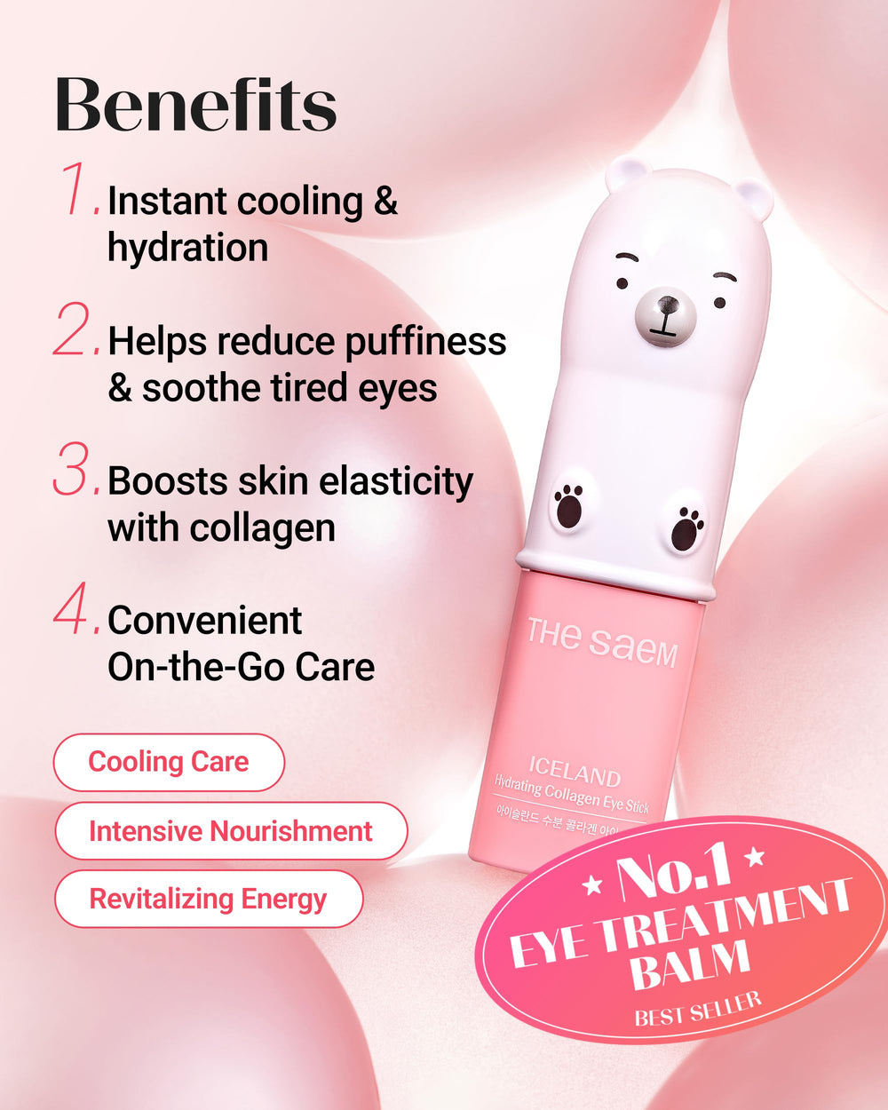 THESAEM Iceland barrita ojos textura enfriante aporta frescura