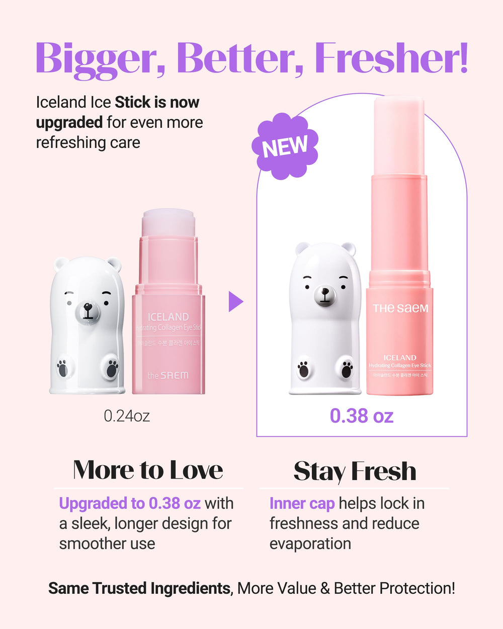 THESAEM Iceland Eye Stick Bundle Peptide offers targeted protection for smoother skin around the eyes