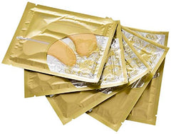 Detalle de la mascarilla de ojos Theshiry cristal de colágeno con acabado dorado.