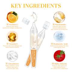 THESKCARE serum Vitamina C, hidratación con ácido hialurónico para piel suave