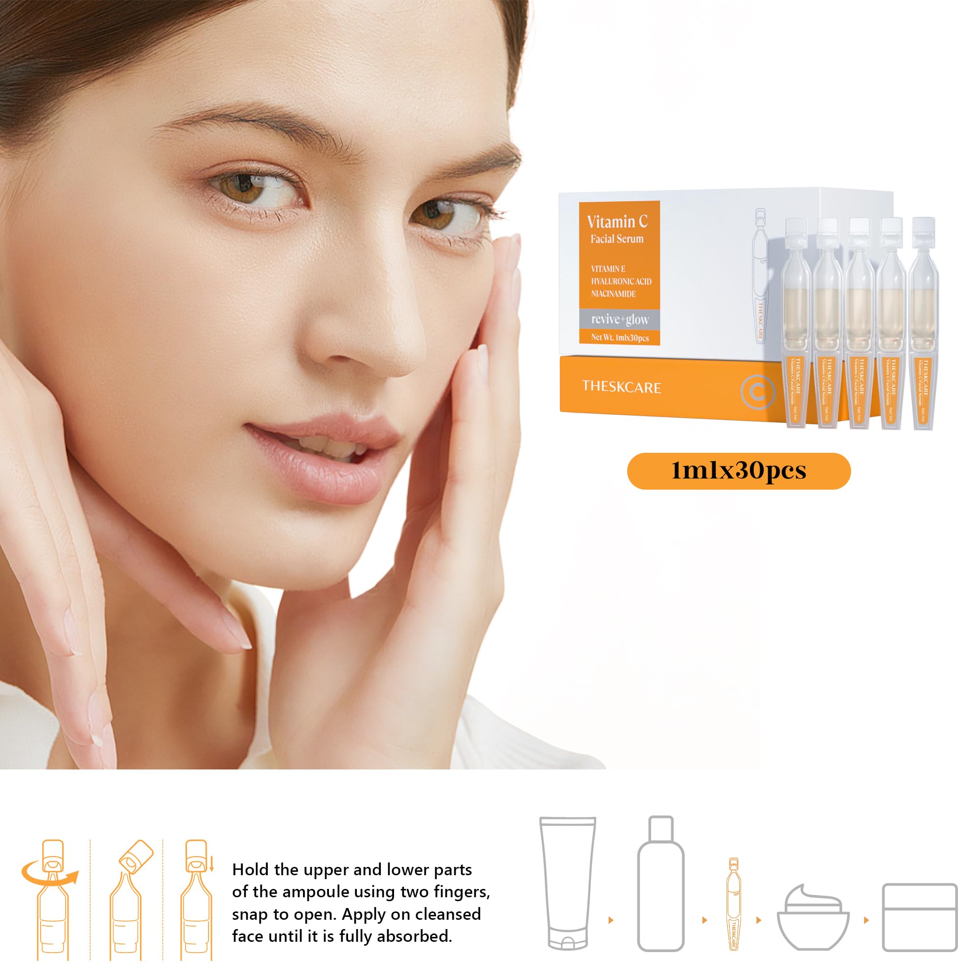 THESKCARE serum rostro cuello, aplicación suave para resultados visibles