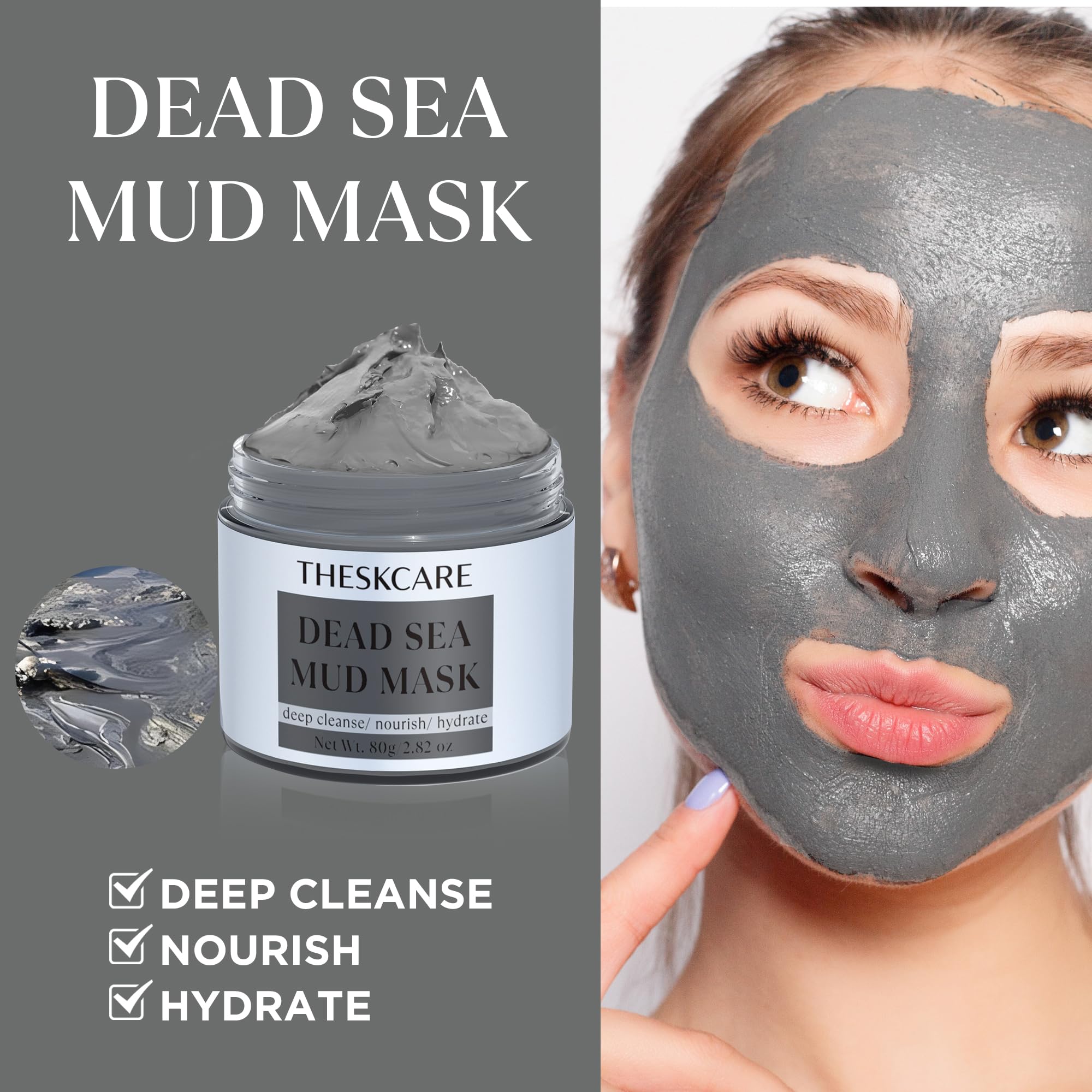 THESKCARE set de tres mascarillas arcilla para limpieza profunda