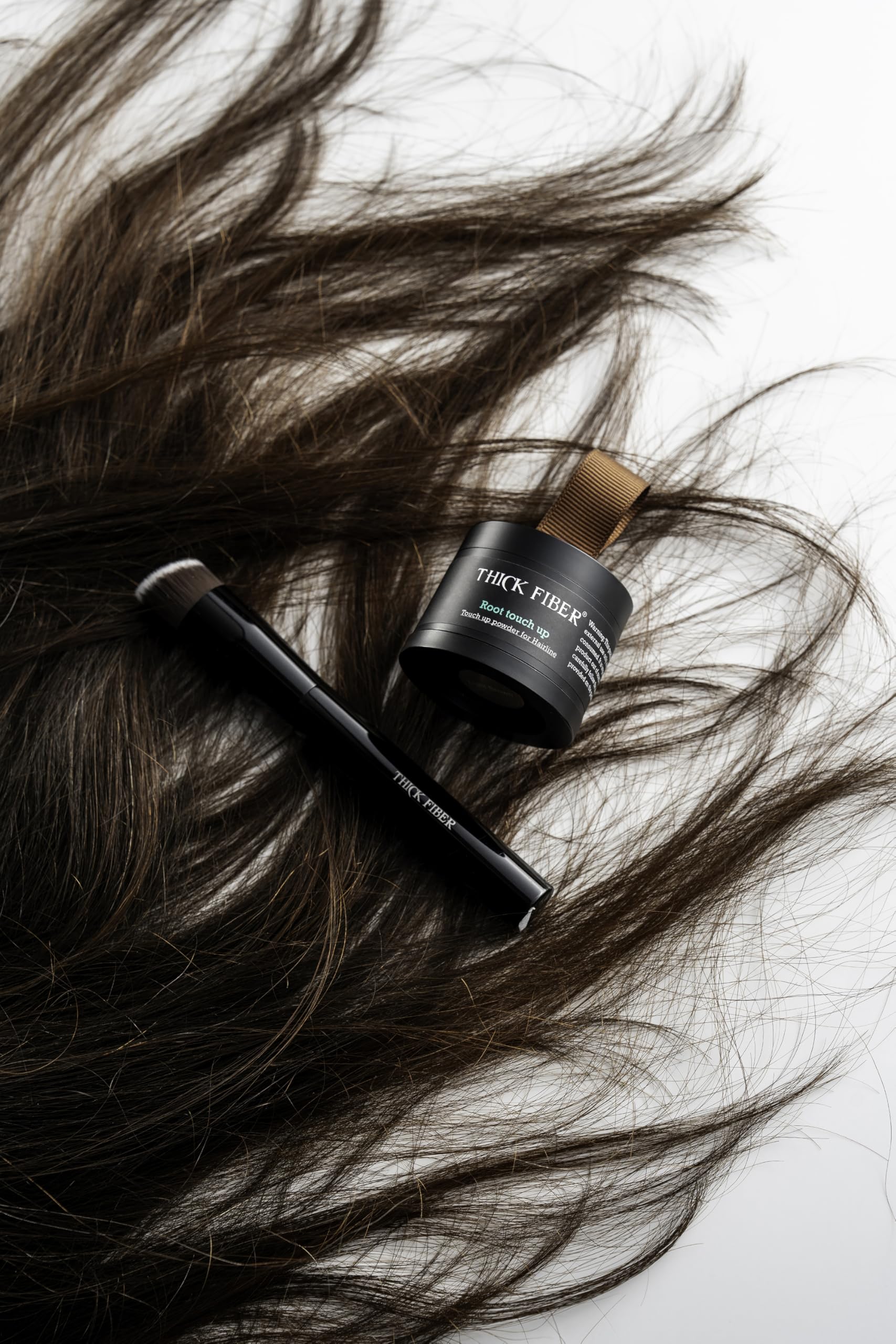 Thick Fiber dark brown shade blended for natural look