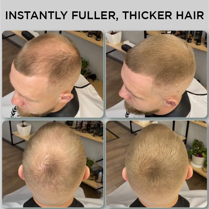 Thick Fiber Light Brown Applying Fibers to thinning areas