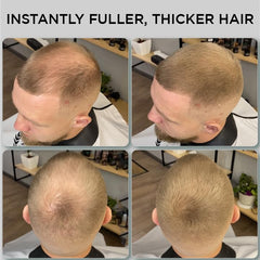 Thick Fiber Light Brown Applying Fibers to thinning areas
