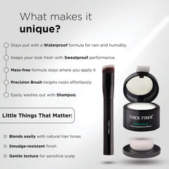 Thick Fiber precision application brush enables clean powder placement.