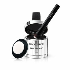 Thick Fiber root touch up powder compact for instant gray root concealment.