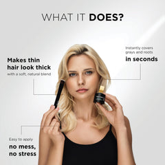 Thick Fiber Root Touch Up Powder puff enables easy, even application.