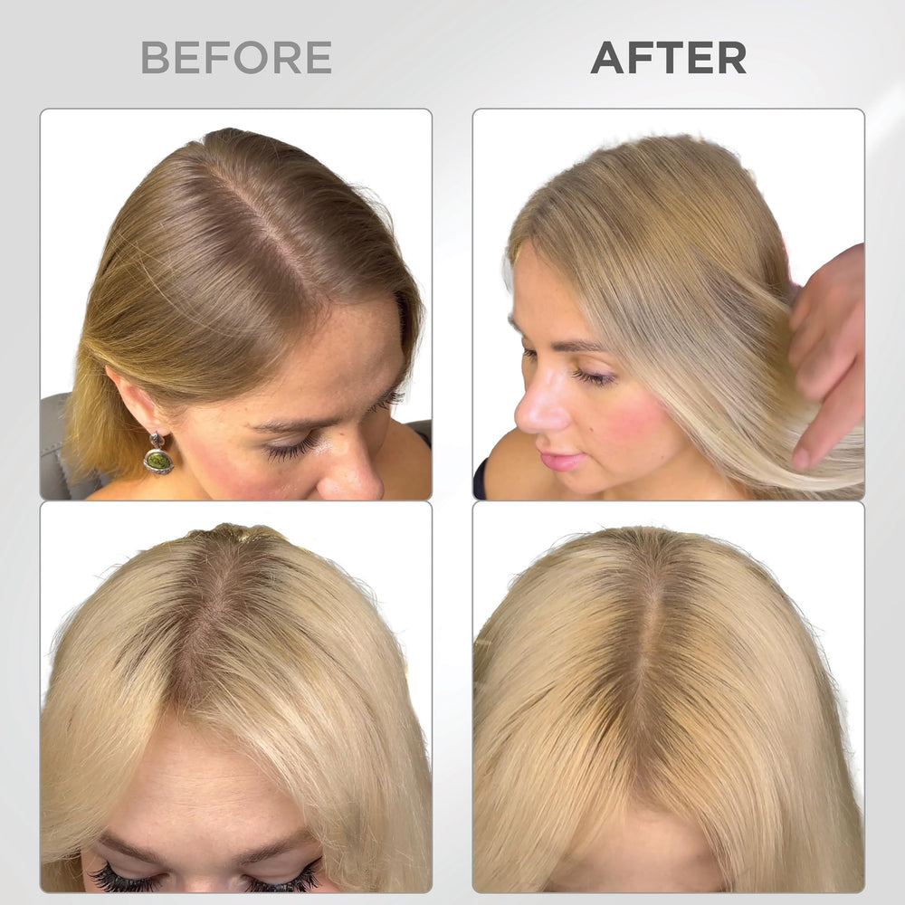 Thick Fiber Root Touch Up Powder mirror for quick on-the-go checks.