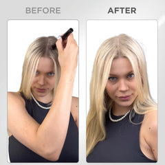 Thick Fiber Root Touch Up Powder mirror helps precise on-the-go touch-ups.