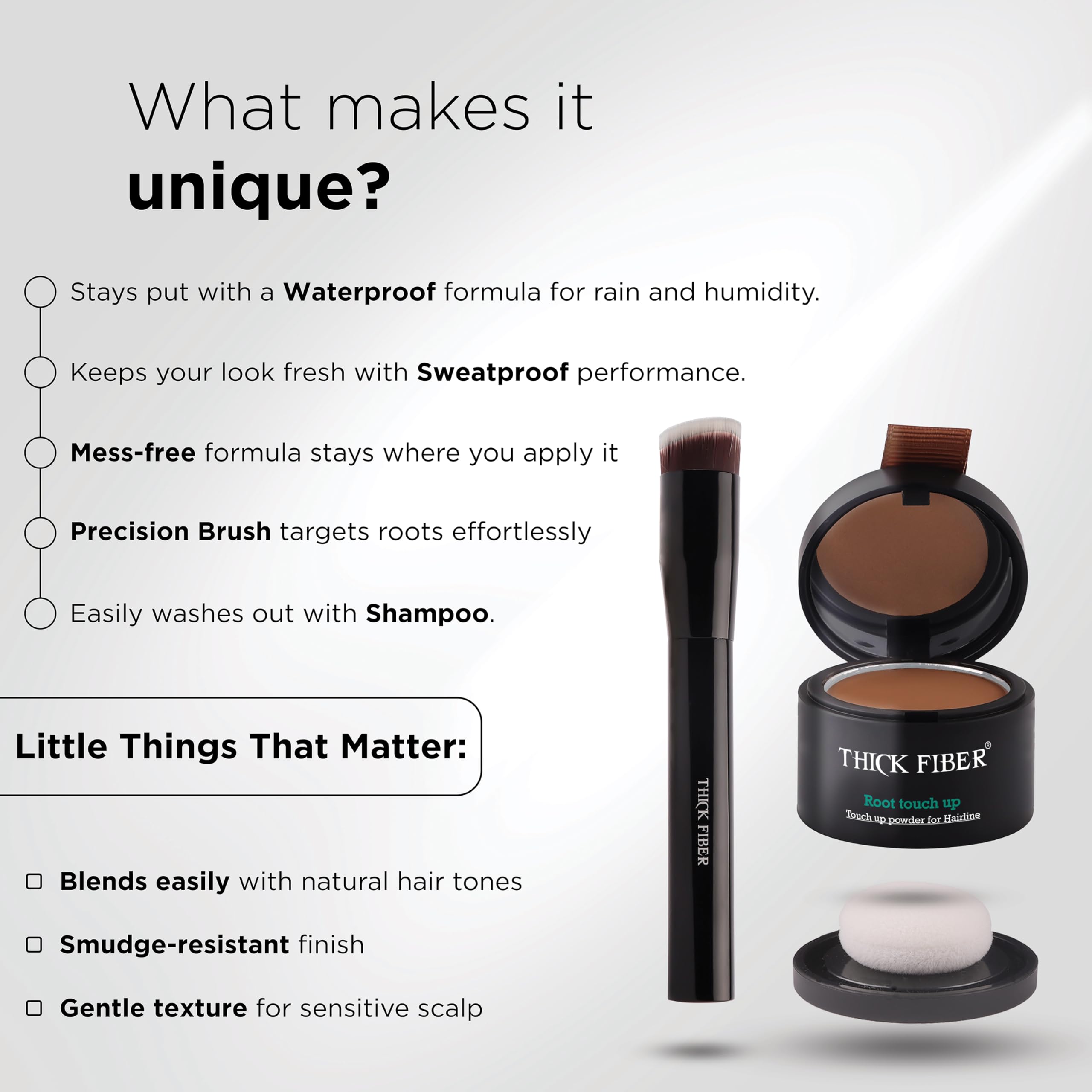 Thick Fiber natural-looking fuller hairline after application