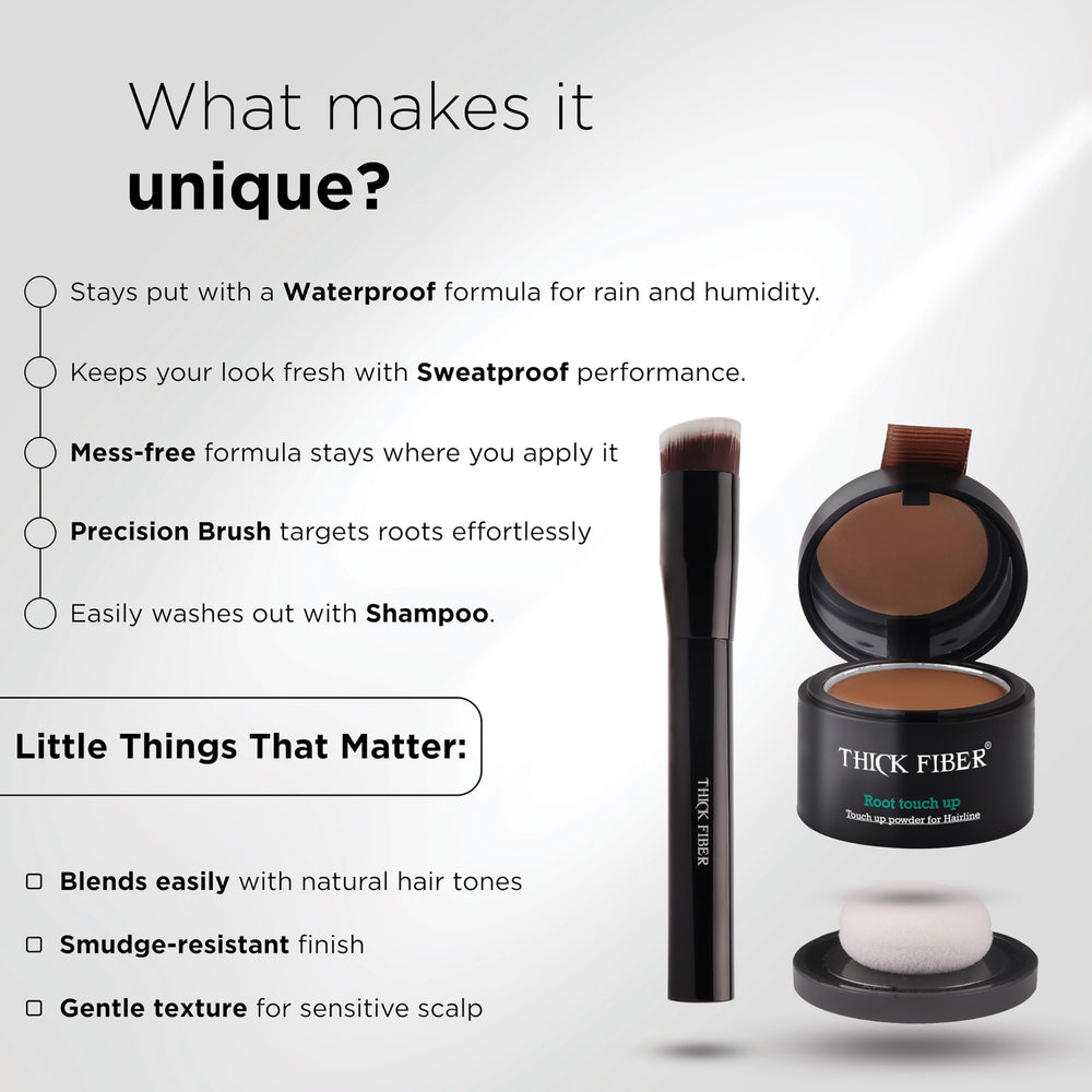 Thick Fiber natural-looking fuller hairline after application