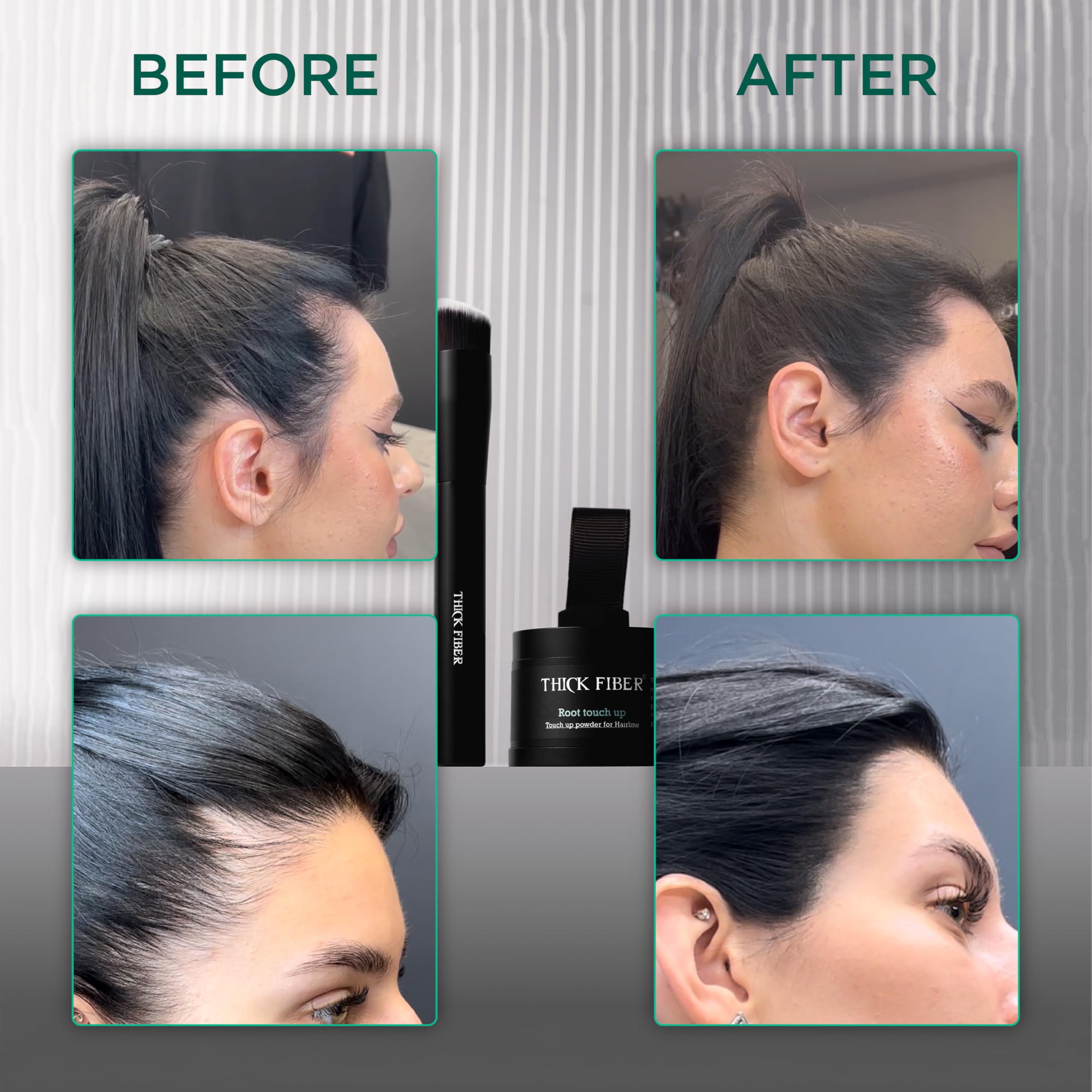 Thick Fiber water and sweat resistant formula stays in place through activities.
