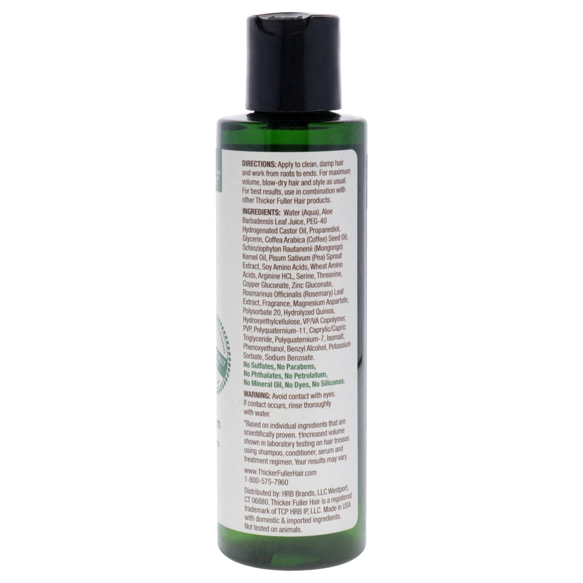 Thicker Fuller Hair serum on scalp demonstrating energizing care for healthy roots.