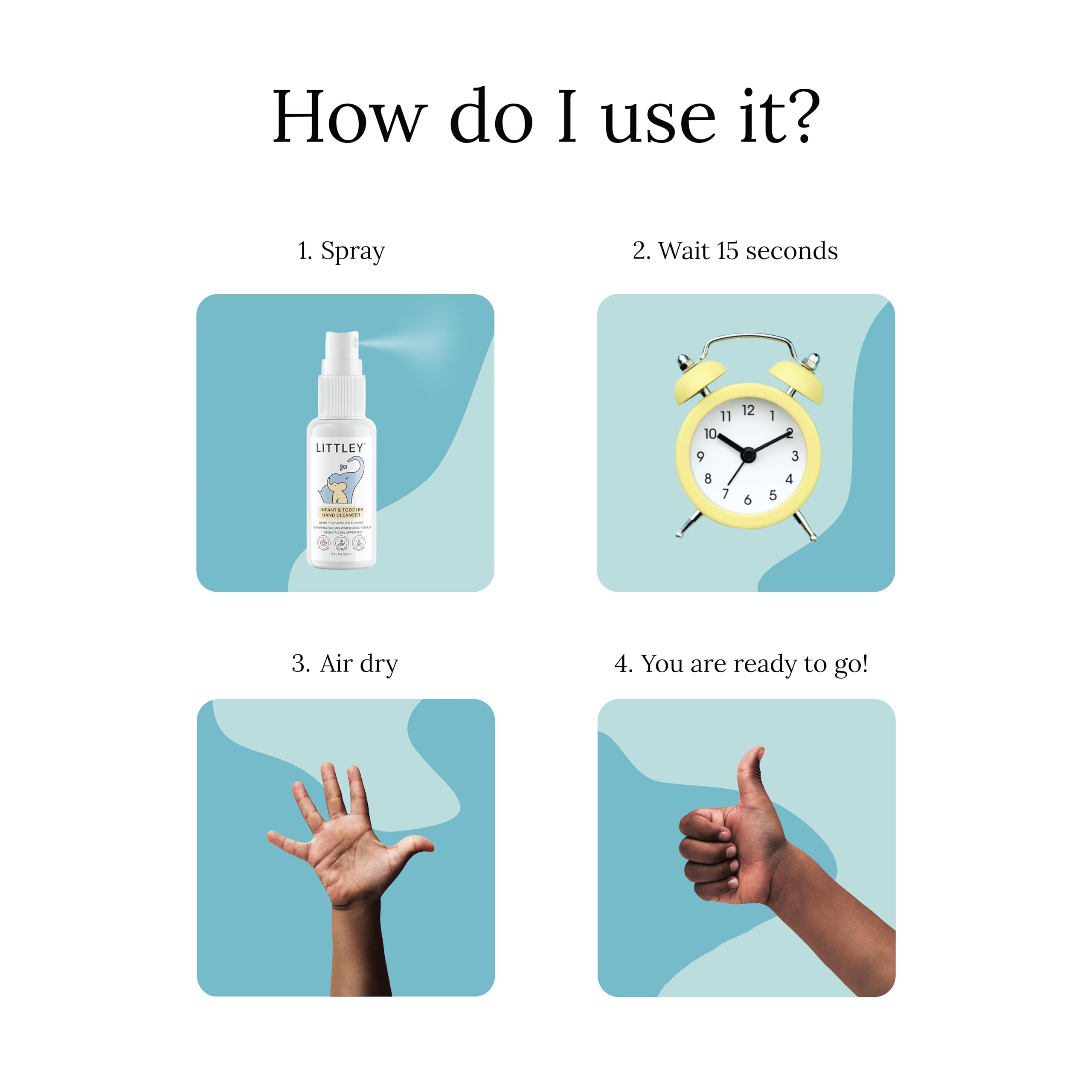 Think Smarter Products Littley safe-for-sensitive-skin formula keeps little hands comfortable.