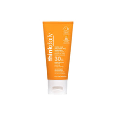 Thinkdaily SPF30 tintado para rostro en frasco de 2oz, protección diaria suave.