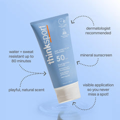 ThinkSport cream applied on skin for smooth, non-greasy protection during workouts