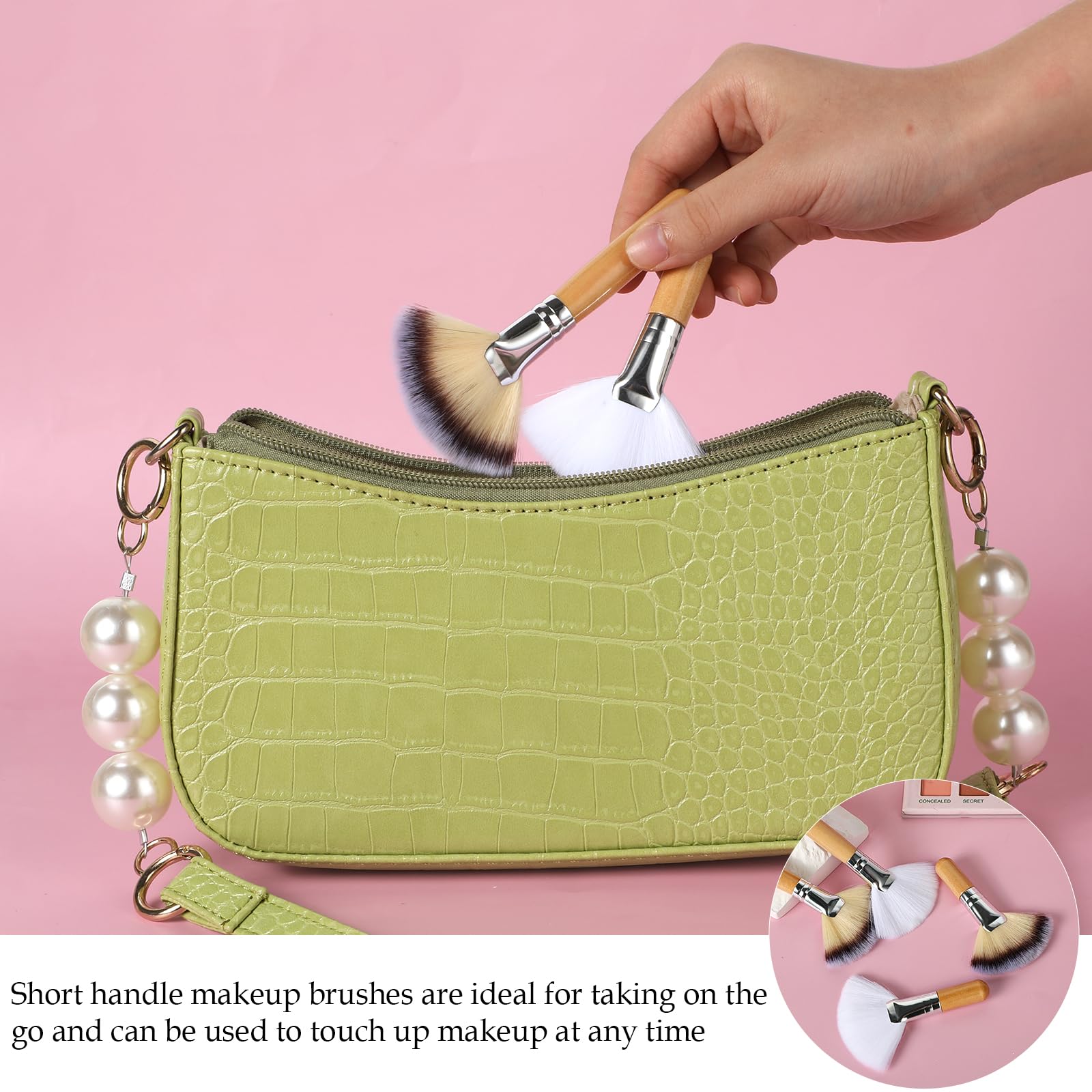 Thinp soft artificial fiber bristles glide gently for blending