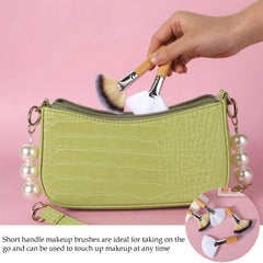 Thinp soft artificial fiber bristles glide gently for blending