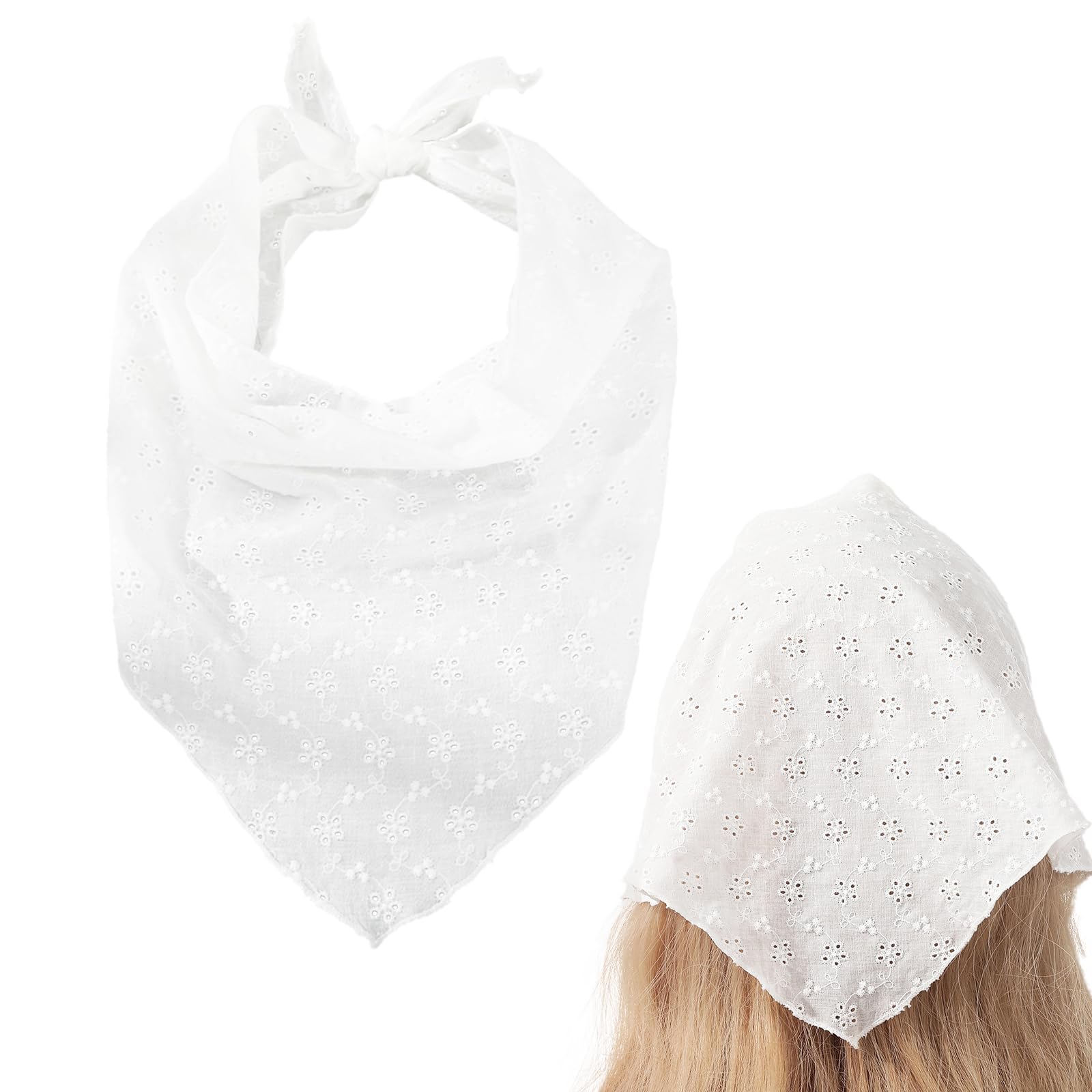 Thinslimer Bandana blanca para mujer, ajuste cómodo para uso diario.