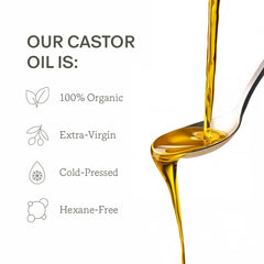 Third Layer Castor Oil Body Oil pour showing smooth texture for massage and evening routines.