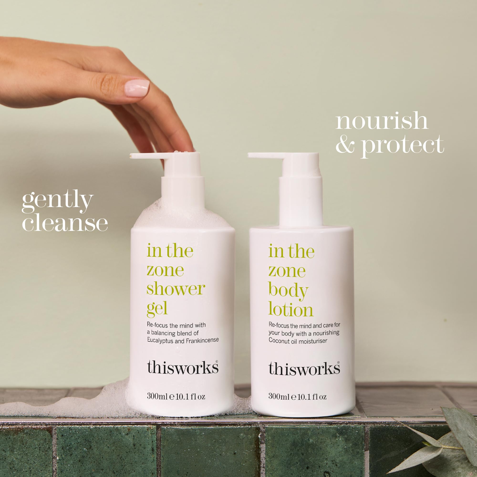 THISWORKS In The Zone body application demonstrates versatile day-to-night use.