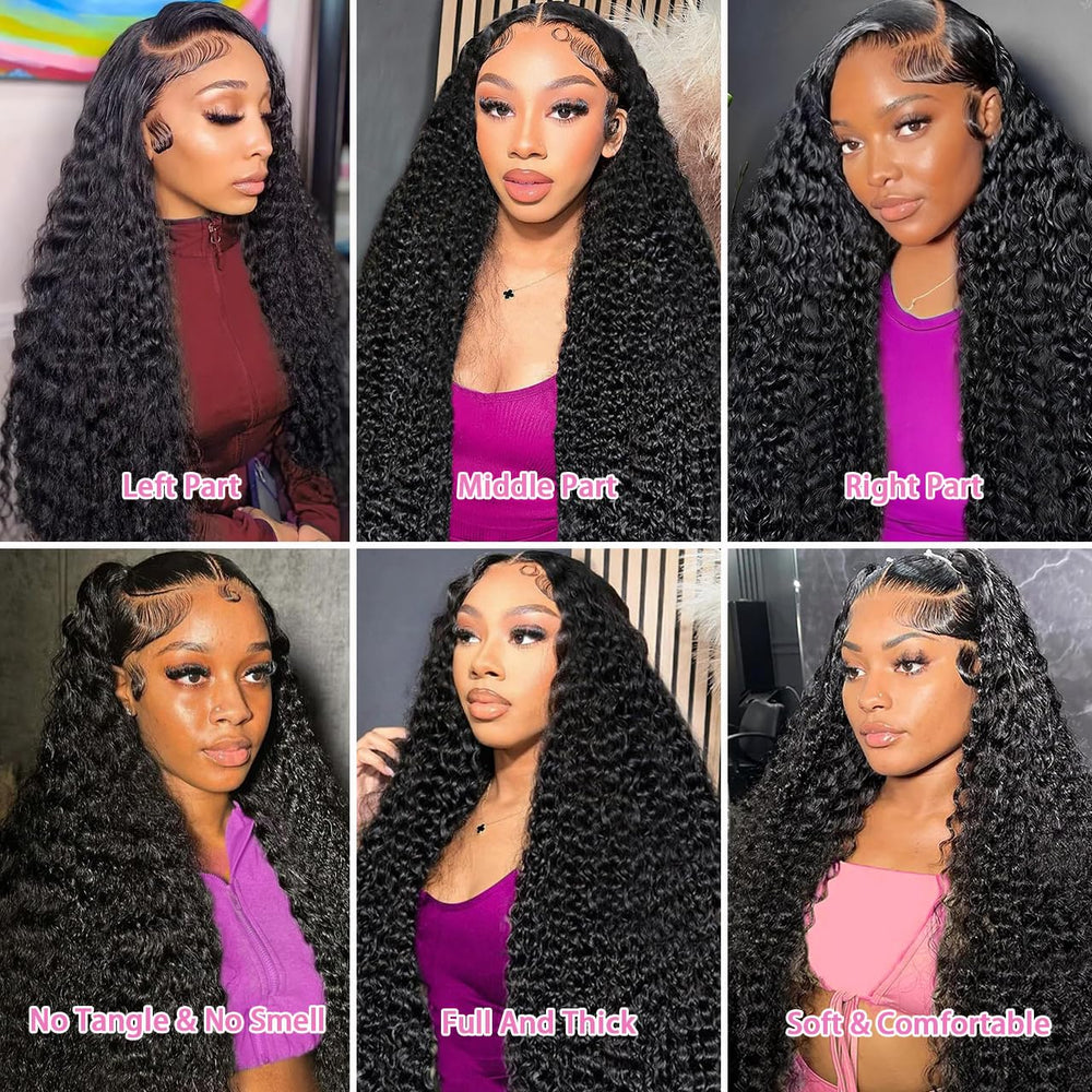 Tholap HD lace front with 6 inch parting for versatile styling.