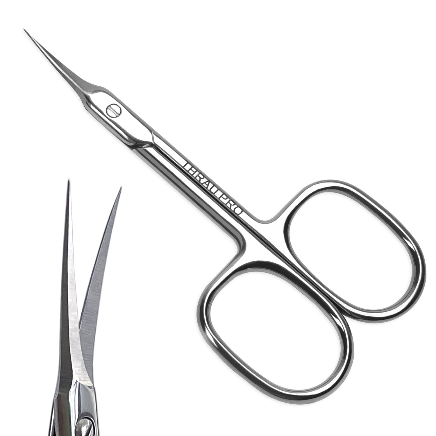 THRAU cuticle scissors close-up with extra-fine blade for precise trimming