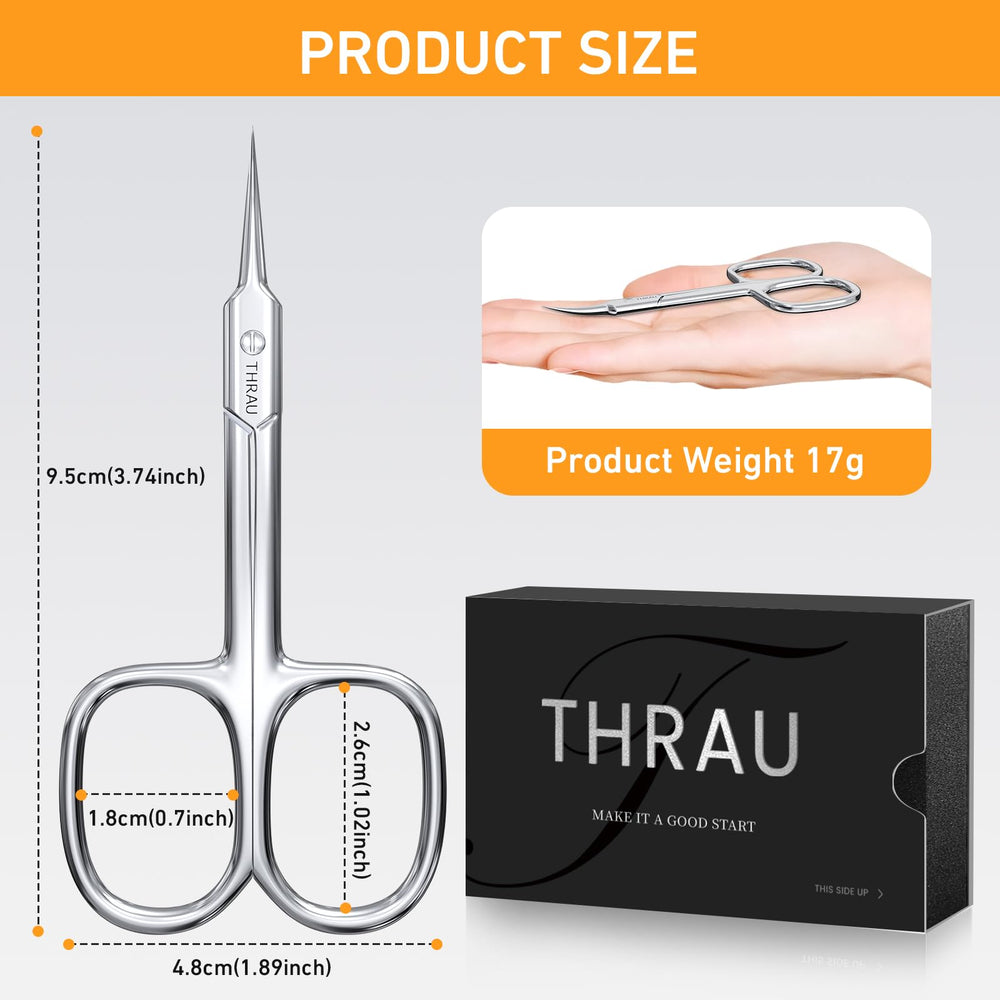 THRAU Cuticle Scissors multipurpose use for small grooming tasks.