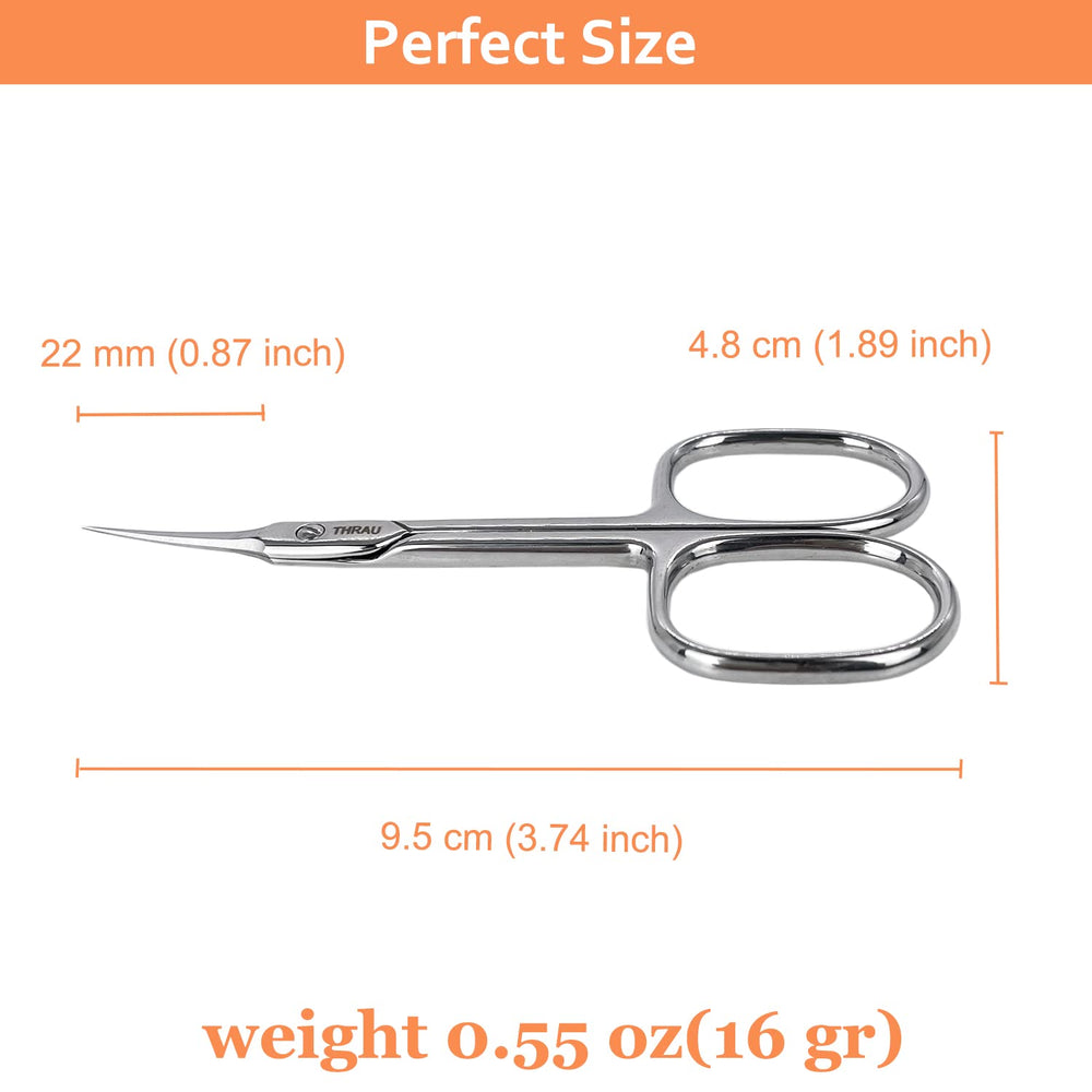 THRAU cuticle scissors for nails, eyebrows and lashes